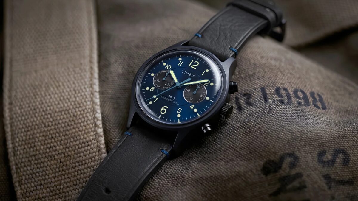 Timex представила 2 новые часы MK1 Chronograph с циферблатами sunray 5 часы Timex MK1 Chronograph с синим циферблатом и кожаным ремешком