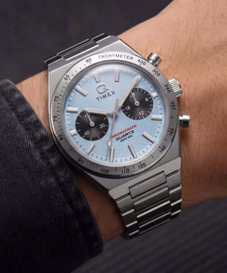 Timex выпустила три хронографа 36 мм в стиле 1970-х 9 Timex хронограф стиль 1970-х серебристый циферблат