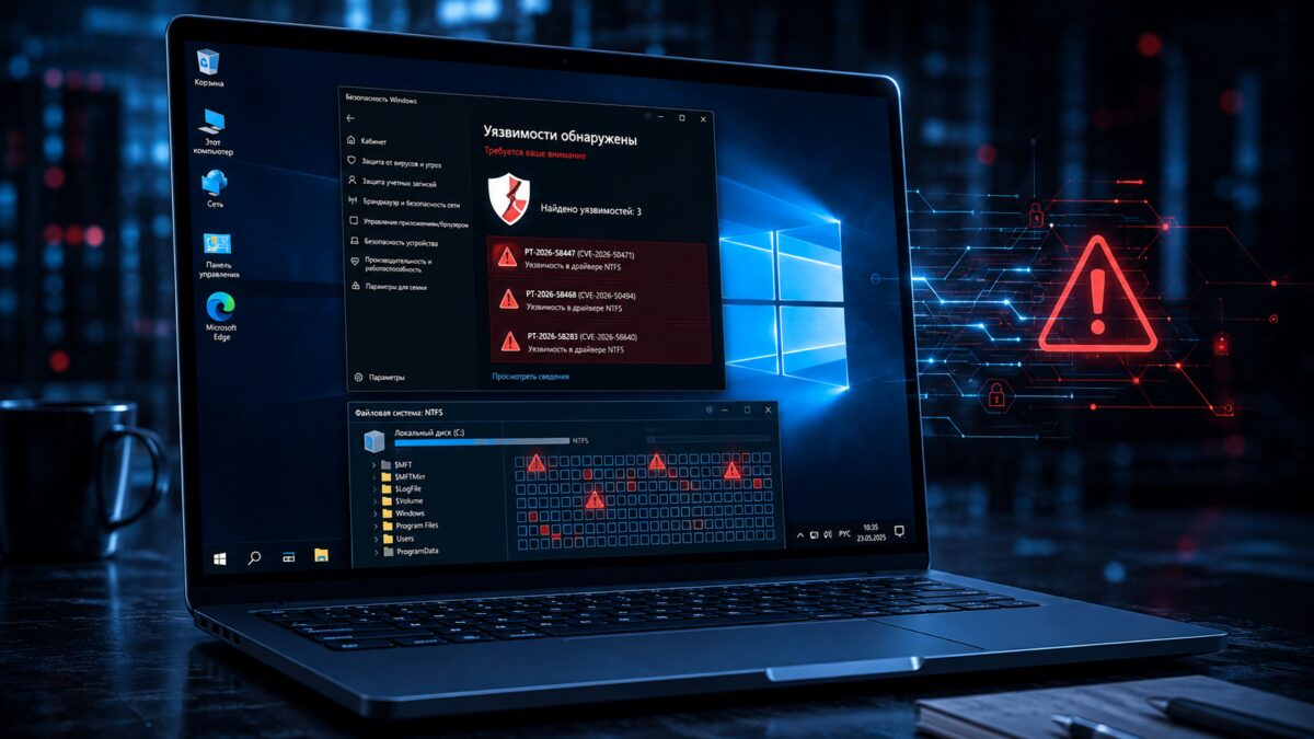 Три уязвимости в NTFS затронули 30 версий Windows и 40 млн ПК в России