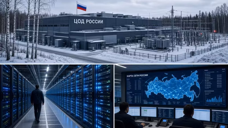 ЦОД России, серверные залы и контрольные комнаты