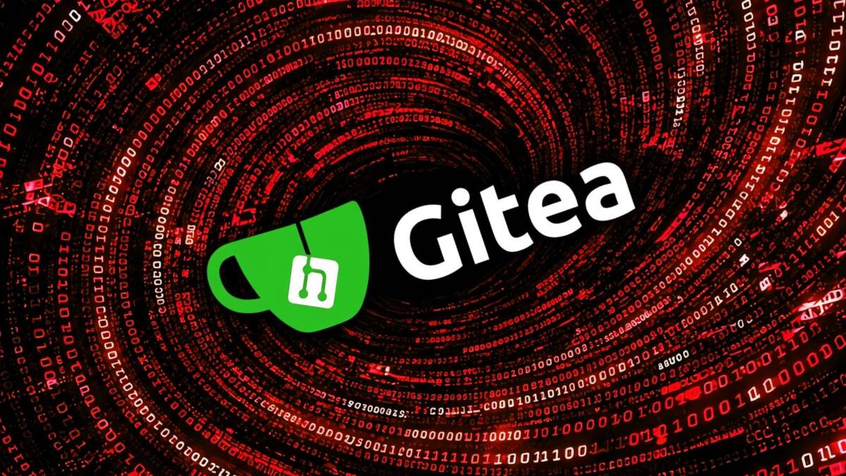 В Gitea нашли RCE через установку Git-хука в diffpatch 2 Графика с логотипом Gitea и цифровым потоком данных