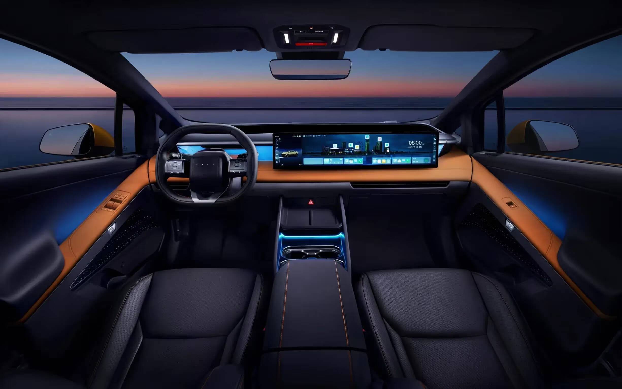 Интерьер Hyundai Ioniq V в салоне автомобиля