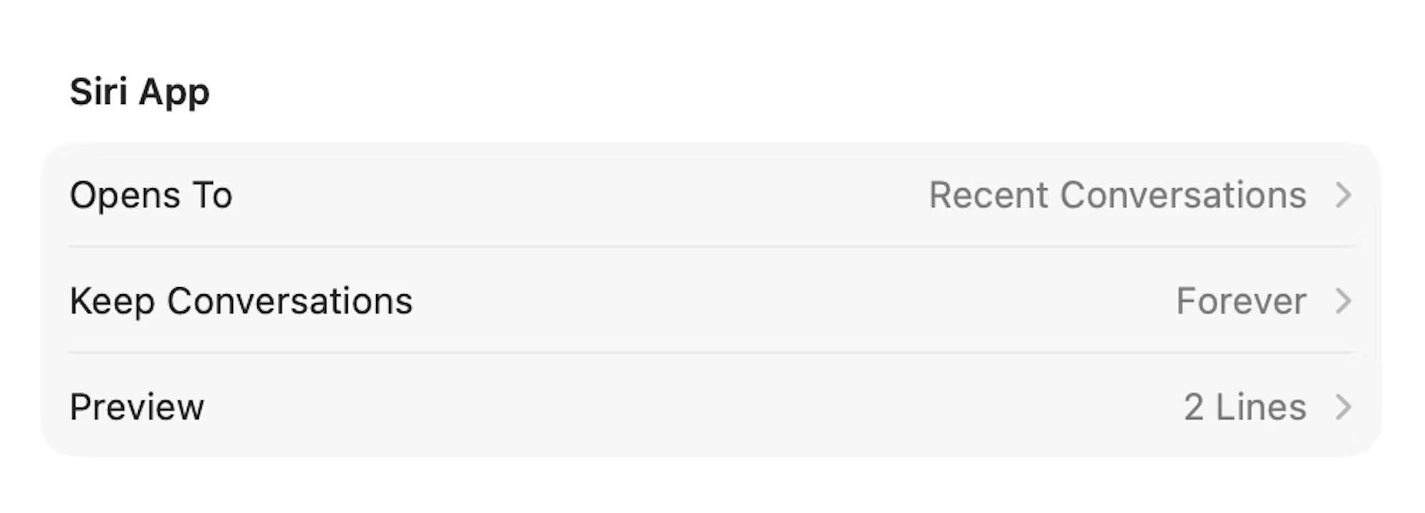 Настройки Siri App в macOS 27 на MacNun