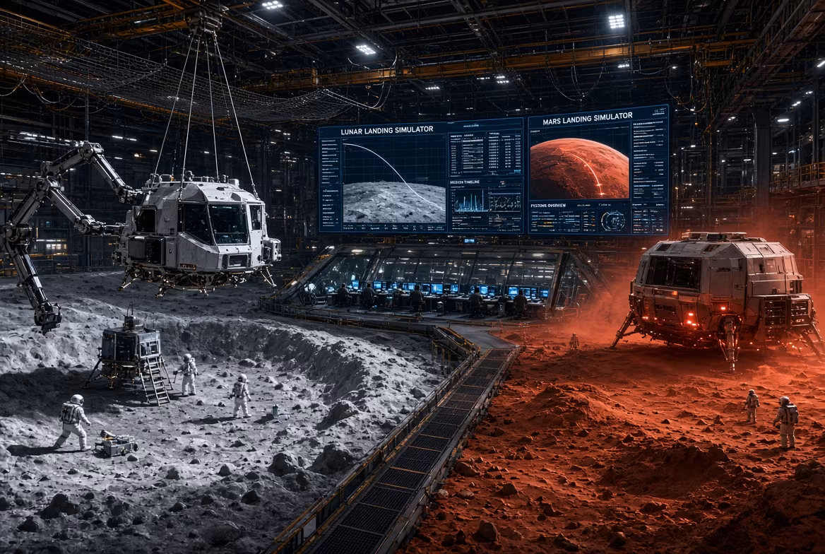 Тренажер для подготовки космонавтов к Луне и Марсе