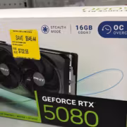 В Walmart нашли видеокарту RTX 5080 за $702.56 вместо $1 249 1 Видеокарта PNY GeForce RTX 5080 с системой охлаждения