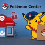 Пикачу в полицейской форме возле Pokémon Center взлом Pokémon Center