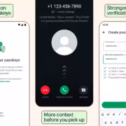 WhatsApp управление passkeys настройка экран мобильного телефона