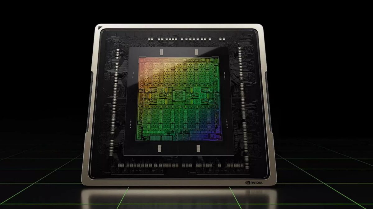 Видеокарта NVIDIA на материнской плате с радиаторами