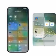 Интерфейс Xiaomi HyperOS 4 на смартфоне с виджетом