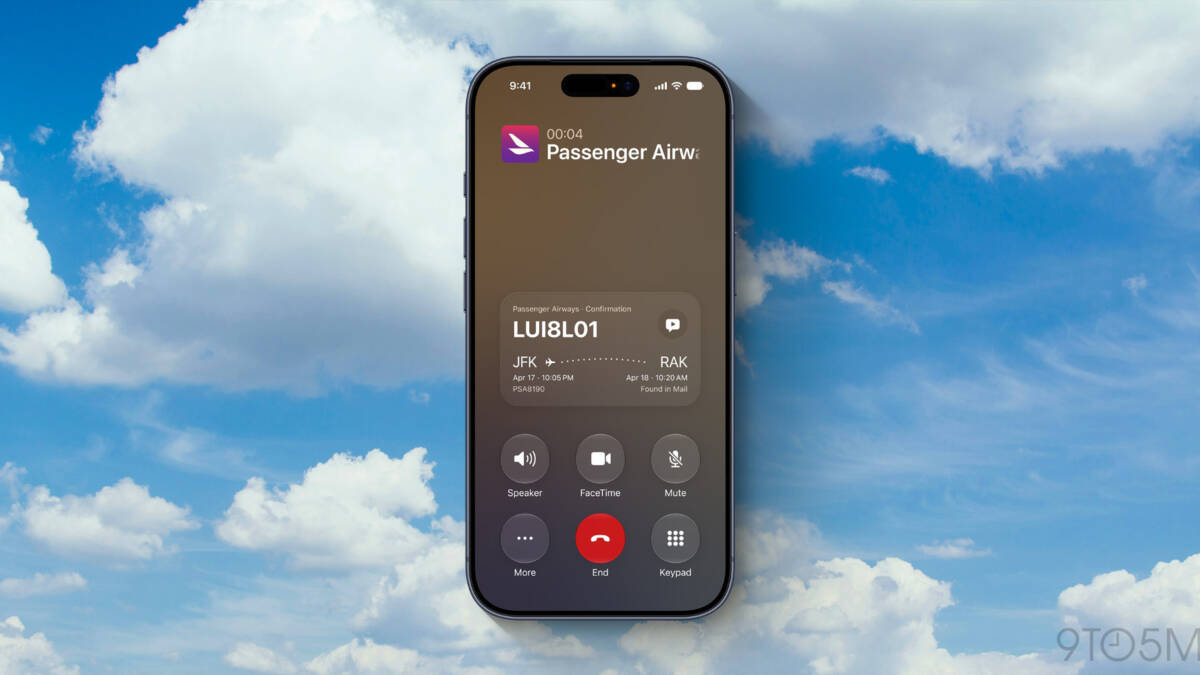 Телефон iPhone звонит в аэропорту Passenger Airways IOS