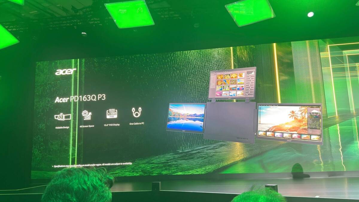 Acer представила на IFA 2026 складной монитор PD163Q P3