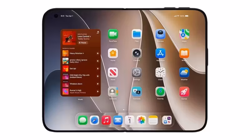 Экран iPhone 14 Pro Max, приложения и виджеты внутри