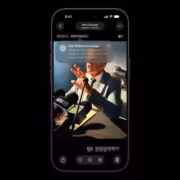 экран iPhone 18 Pro с изображением человека в костюме и микрофона на пресс-конференции Apple научила iPhone 18 Pro подтверждать подлинность фото