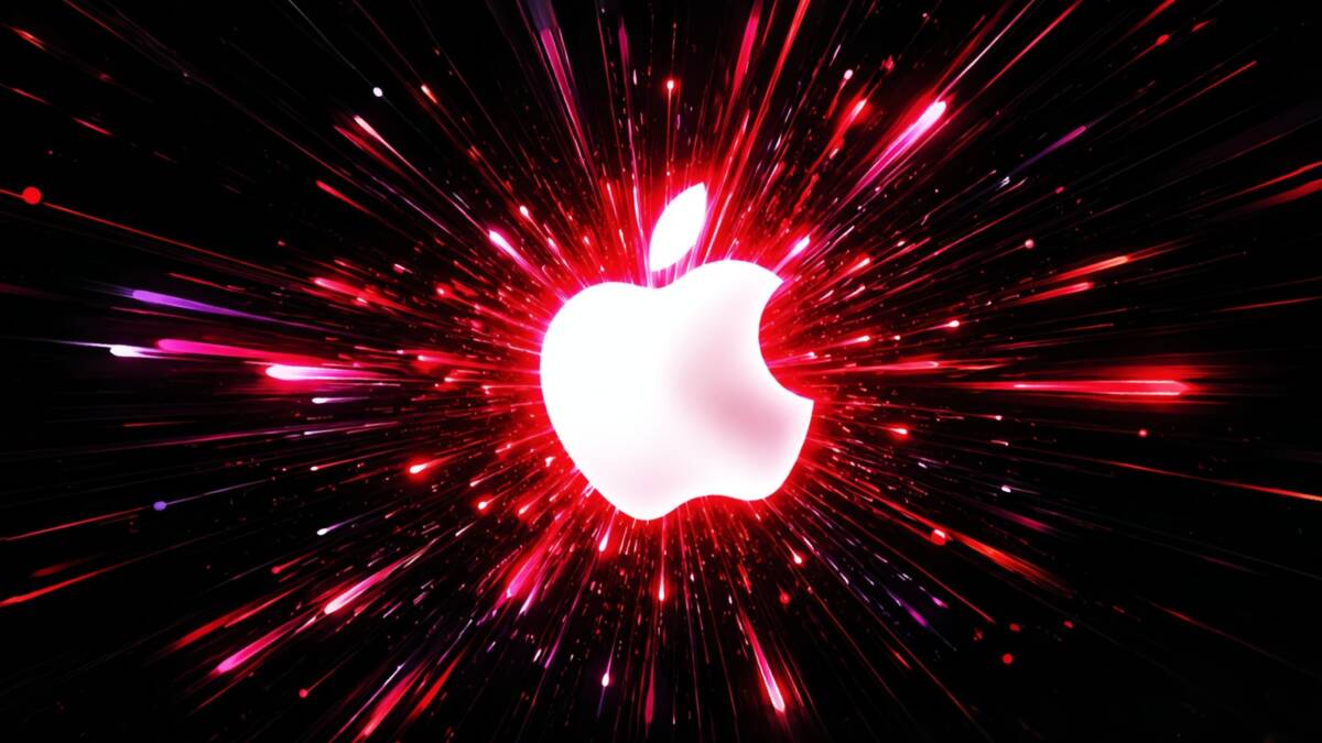 Apple закрыла уязвимость в CoreGraphics после атак на владельцев iPhone 4 Яркая анимация логотипа Apple с эффектом взрыва красных искр