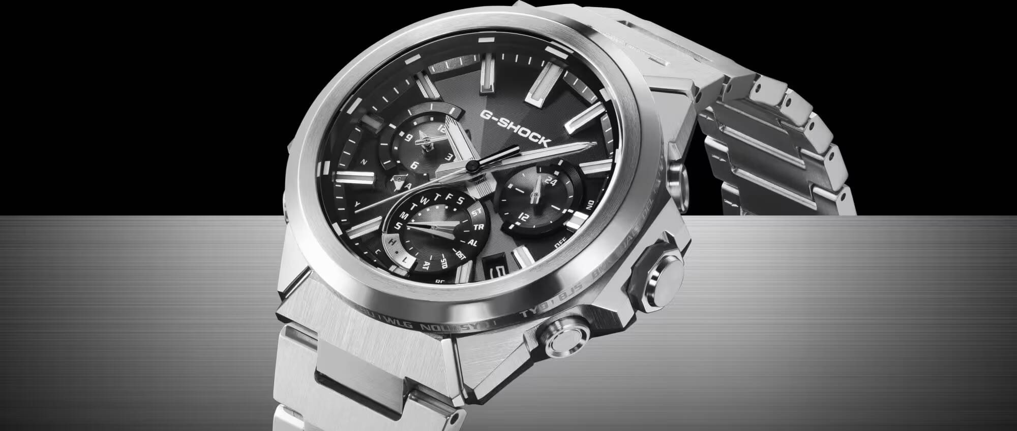 Элегантные часы G-Shock GST-W1000 с металлическим корпусом
