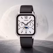 Кварцовые часы Casio с серым циферблатом и фазами Луны