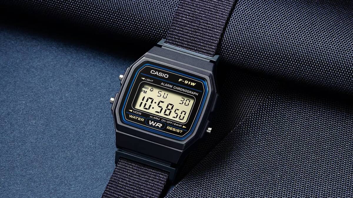 Casio выпустила в США часы F-91WF с ремешком из переработанного пластика 7 Часы Casio F-91WF с ремешком из переработанного пластика