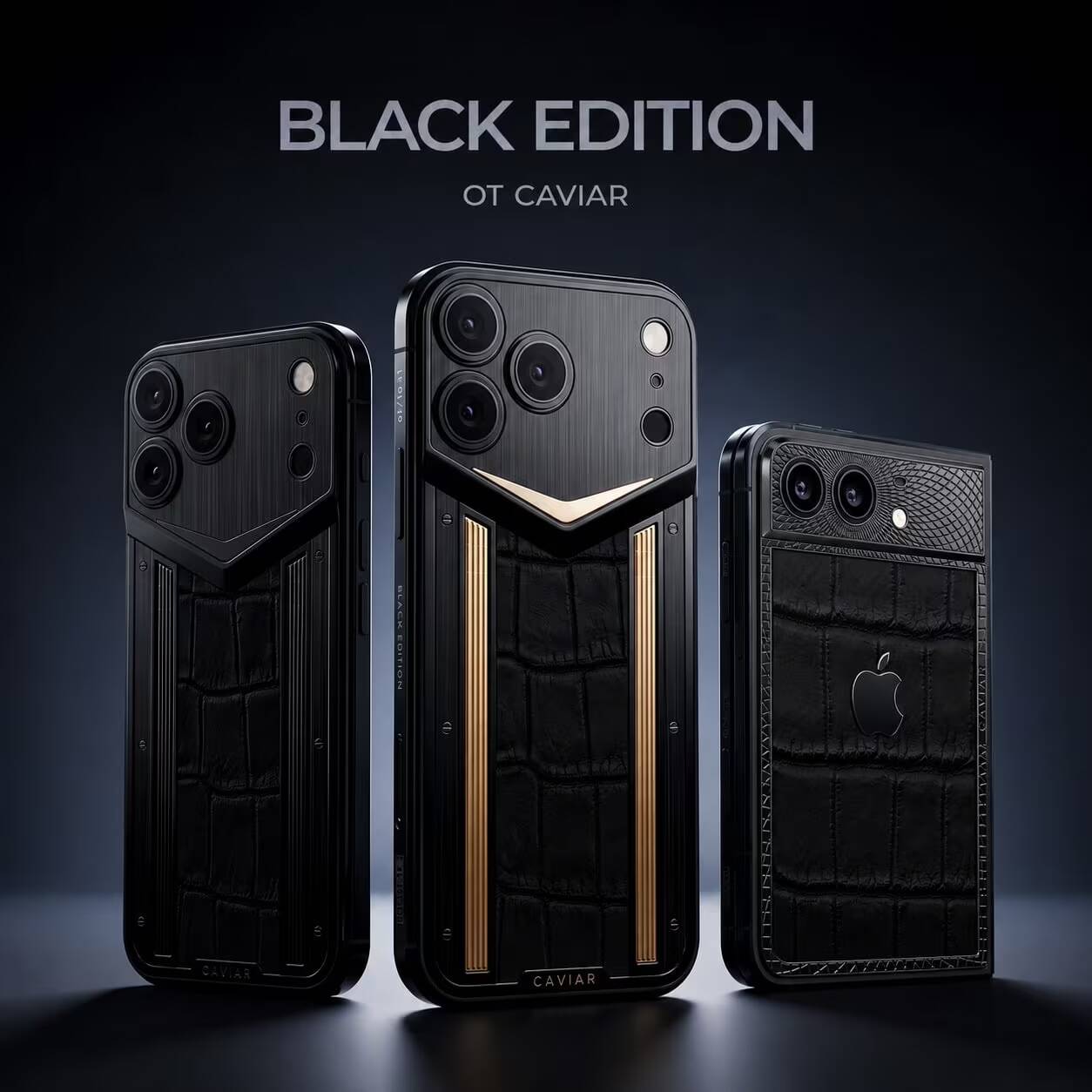 Caviar убрала камеры у iPhone 18 Pro и iPhone Duo в коллекции Black Edition 2 Детали отделки смартфонов Caviar Black Edition