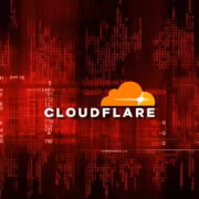 Графический интерфейс с кодом и логотипом Cloudflare