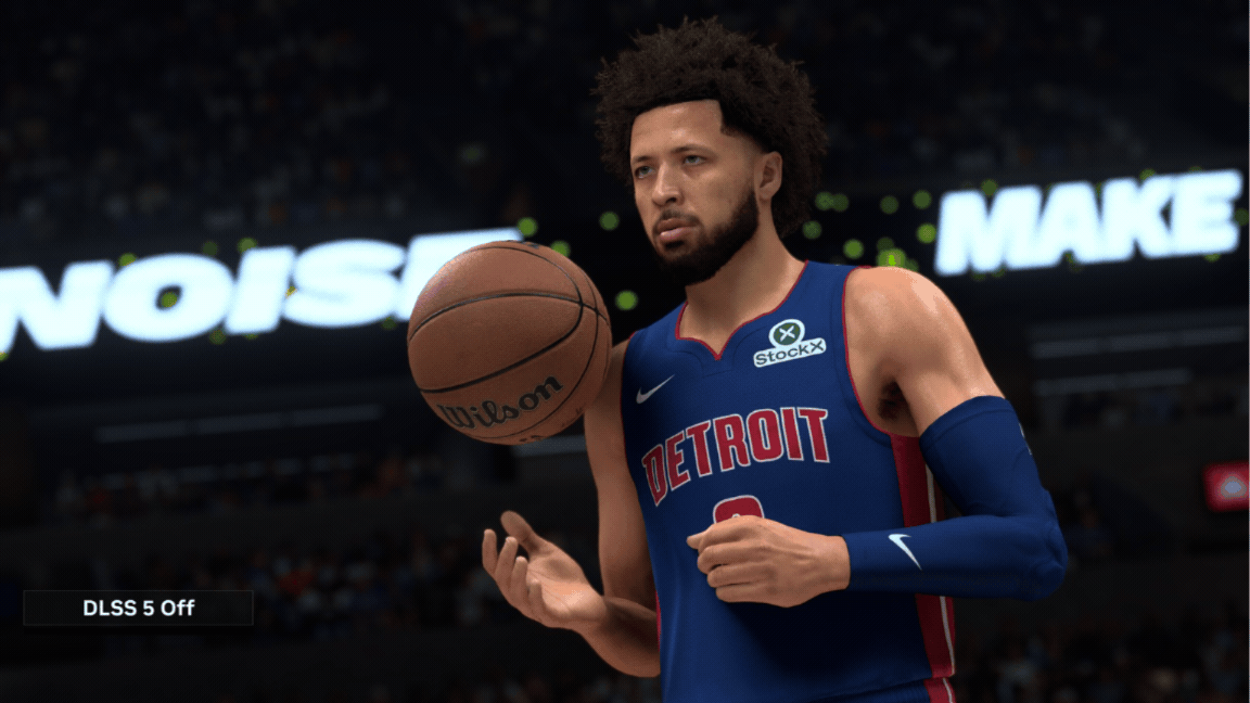DLSS 5 запустили в NBA 2K27 и пока ограничили RTX 50-series 3 Человек с кудрявой прической в синей форме NBA 2K27