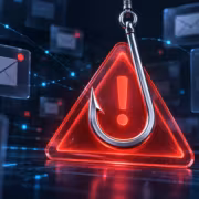 Предупреждающий знак с рычагой в виде крючка и лупой Microsoft EvilTokens