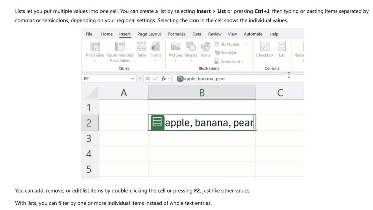 Excel впервые за 40 лет разрешит хранить несколько значений в одной ячейке 7 Excel разрешит хранить несколько значений в одной ячейке