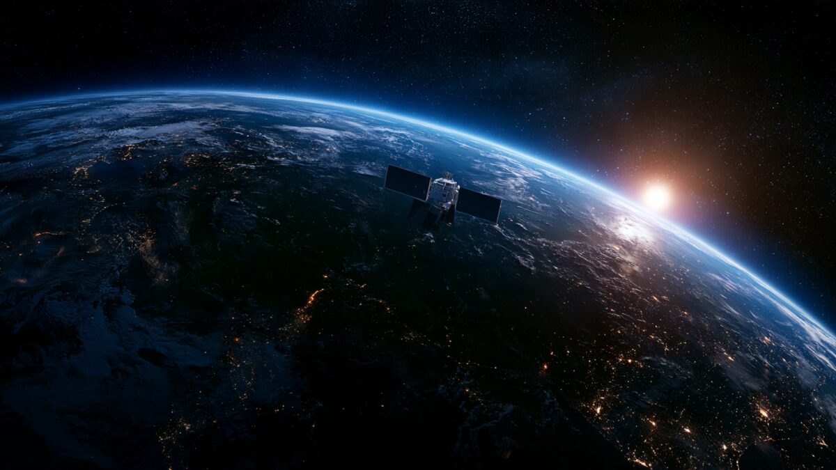 FCC разрешила SpaceX передавать звонки Starlink Mobile через границы 2 Космический спутник Starlink SpaceX над Землёй в космосе
