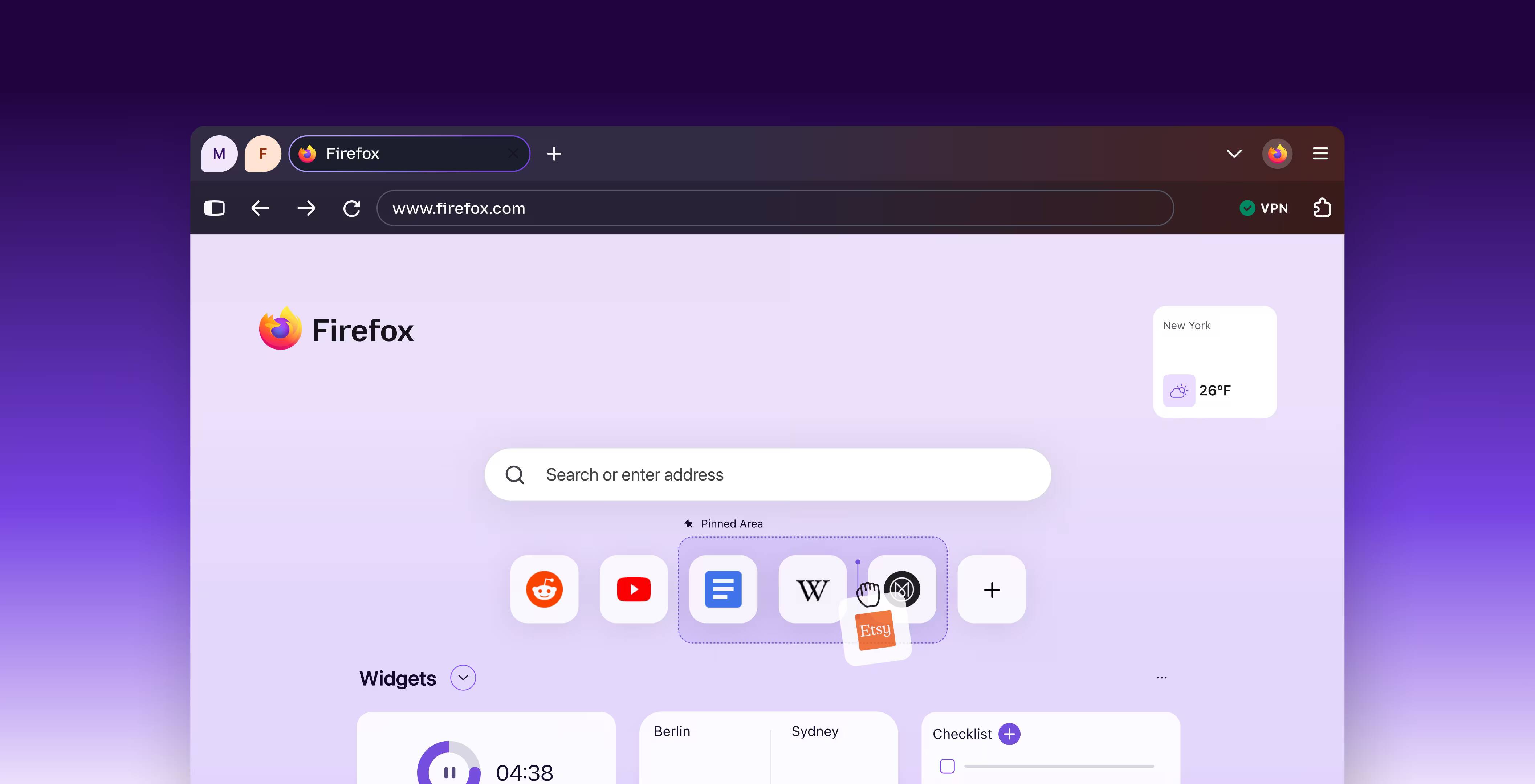 Firefox 157 вернул компактный режим и обновил оформление браузера 2 Браузер Firefox 157 с обновленным оформлением и компактным режимом на компьютере