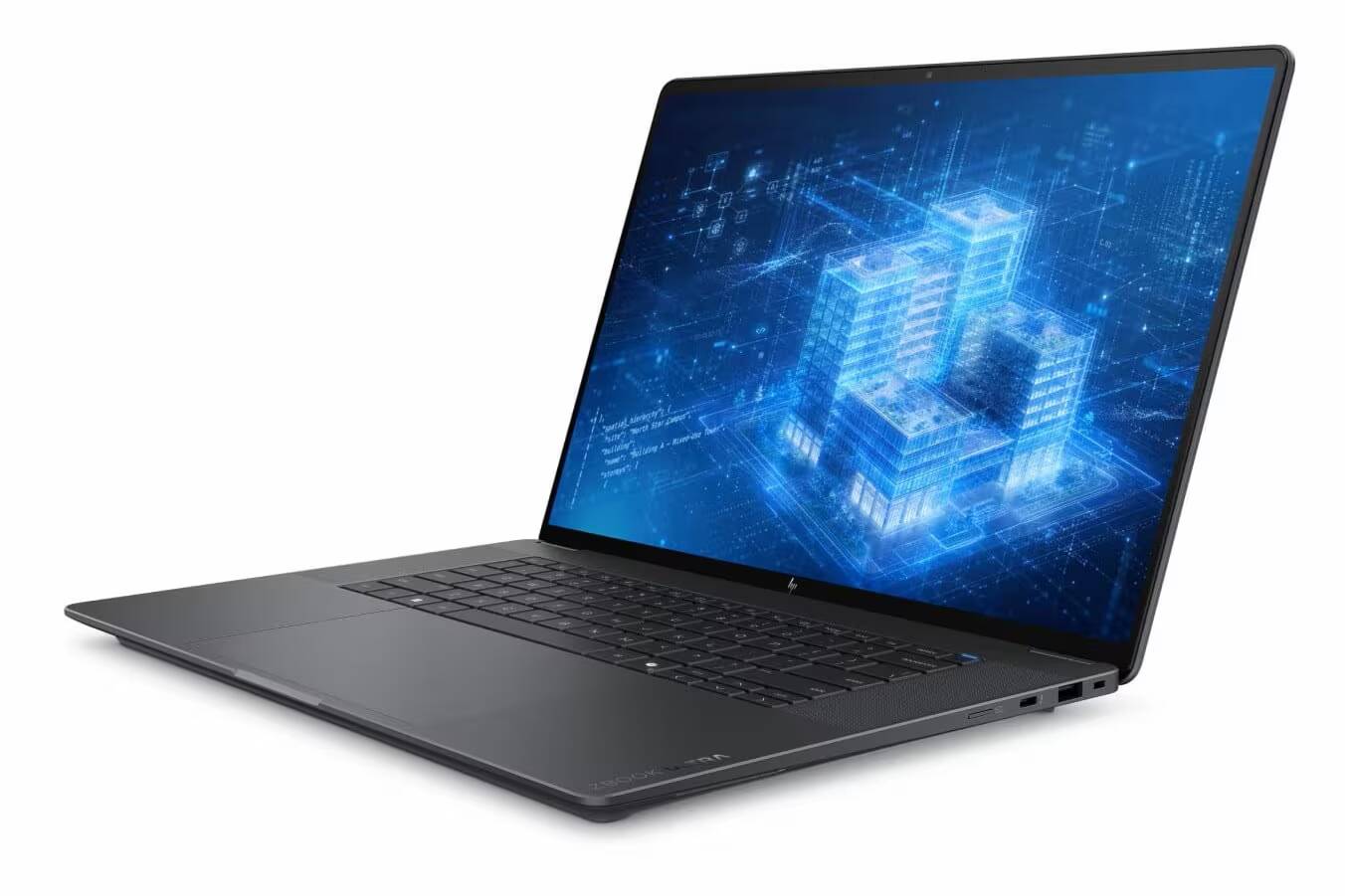 Ноутбук HP с дисплеем и клавиатурой