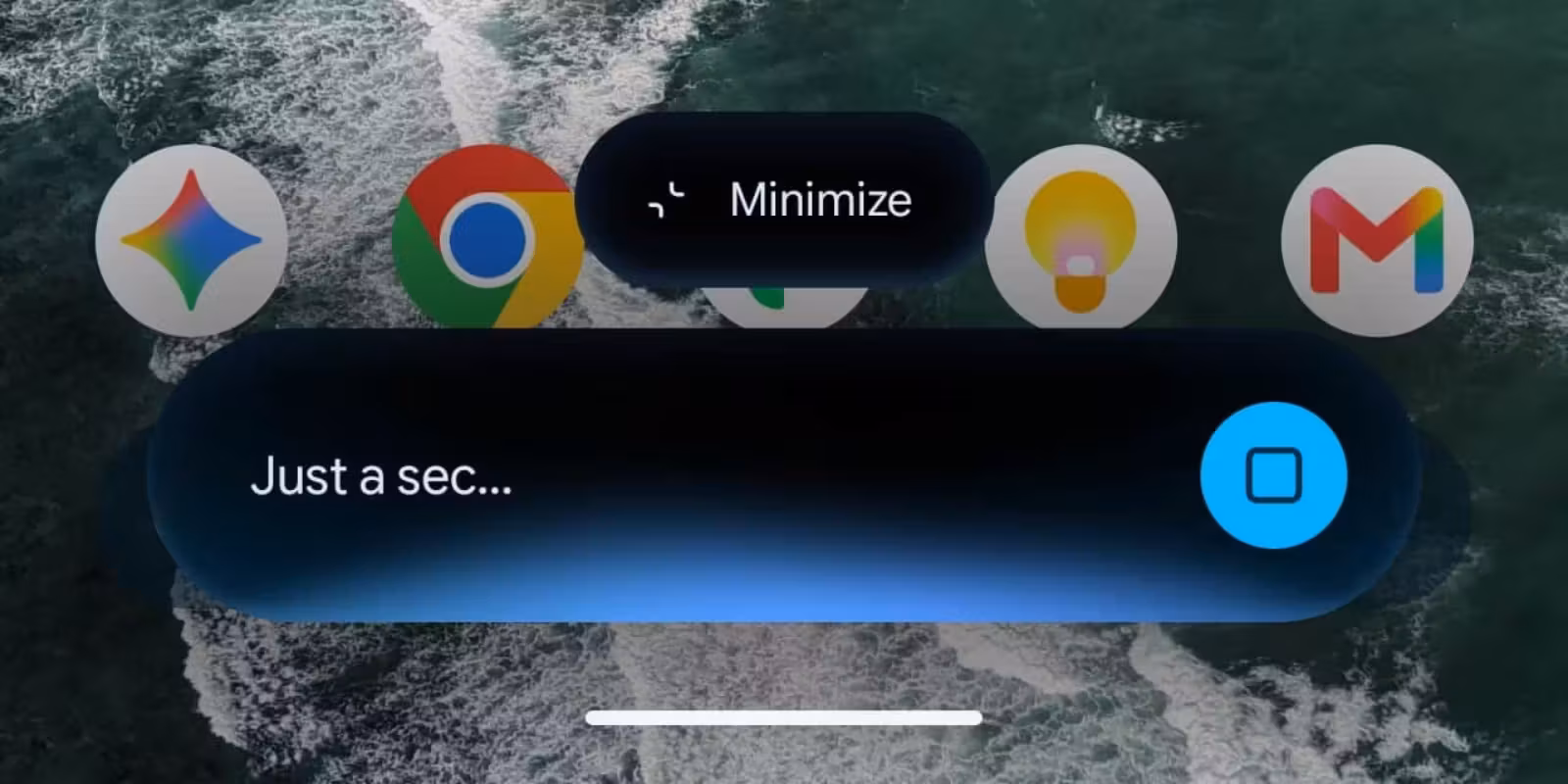 Gemini overlay на Android получил кнопку сворачивания в пузырь