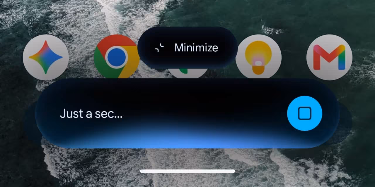 Overlay Gemini на Android с кнопкой свернуть в пузырь Nexus