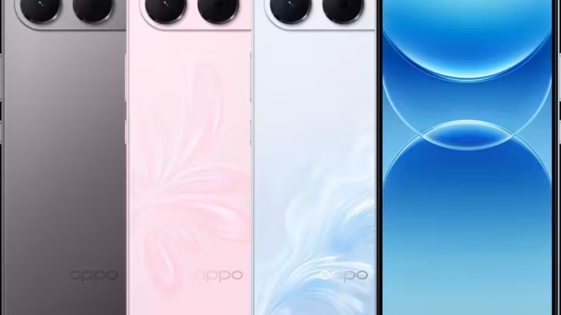 Четыре смартфона Oppo A7 Pro и A7 Pro Max вид спереди и сзади