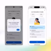 Два скриншота Google Translate на мобильных устройствах