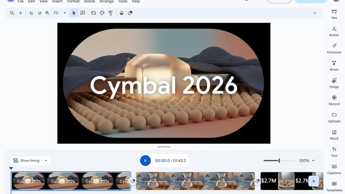 Обзор слайд-шоу Cartoon Cymbal EOY Recap Google Vids