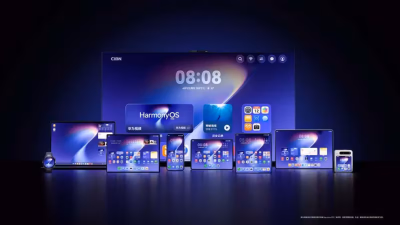 Множественные устройства с HarmonyOS мобильные планшеты часы смартфоны