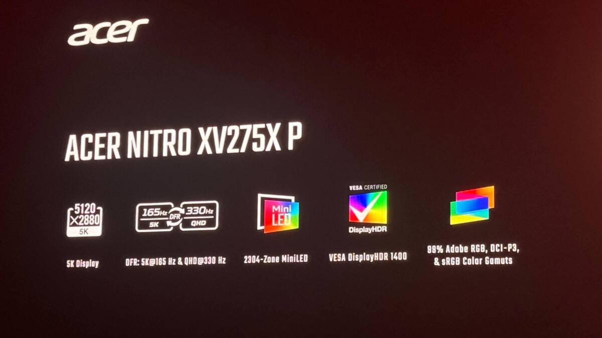 IFA 2026: Acer показала мониторы Nitro XV275X P с 5К и Predator XB253Q U1 с 1000 Гц 4 Экран Acer Nitro XV275X P с яркими цветами