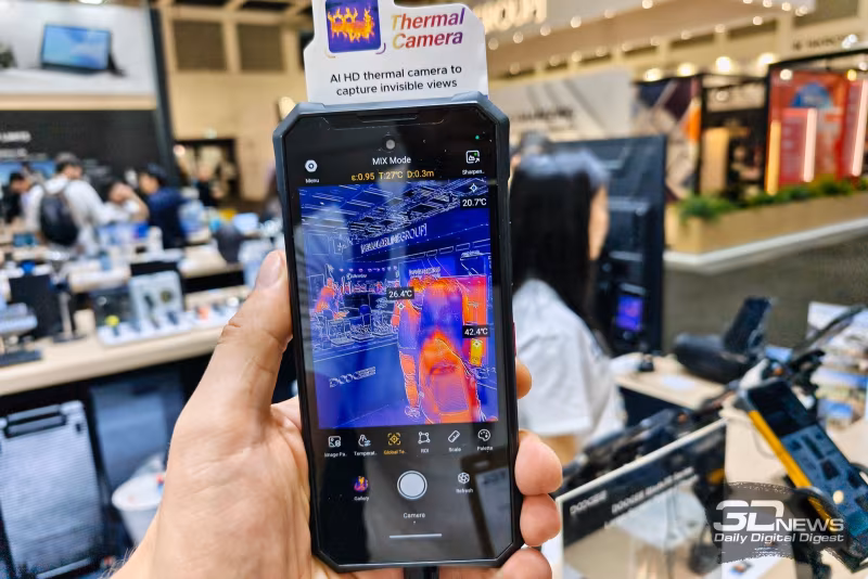 IFA 2026: Doogee привезла смартфон с ИИ-тепловизором и флагман с аккумулятором на 22 000 мА·ч 11 Тепловизор на смартфоне Doogee IFA 2026