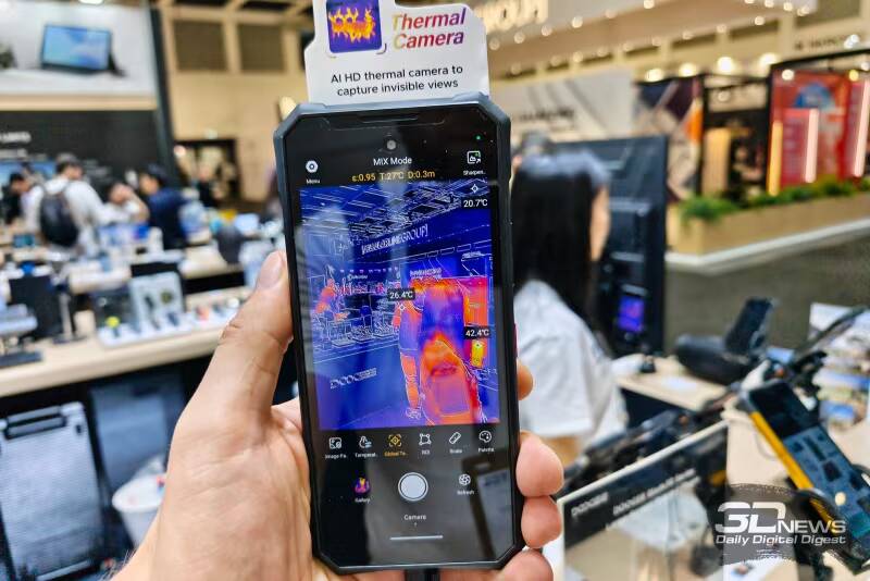 IFA 2026: Doogee привезла смартфон с ИИ-тепловизором и флагман с аккумулятором на 22 000 мА·ч 3 Тепловизор на смартфоне Doogee IFA 2026