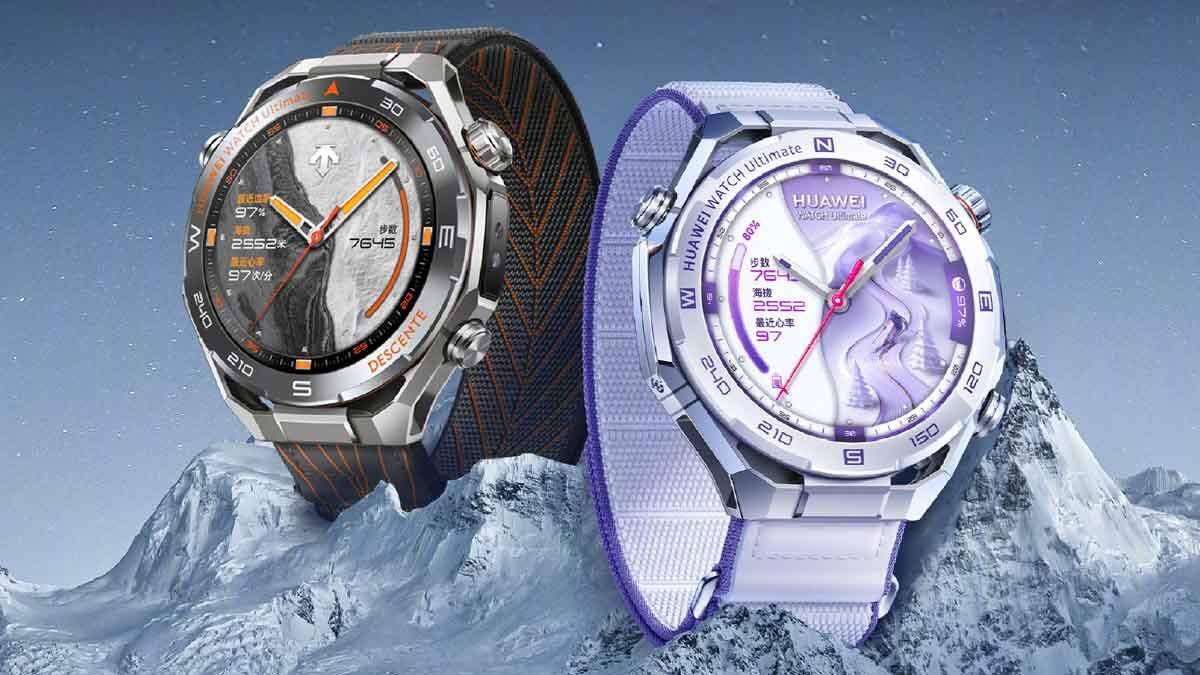 Huawei Watch Ultimate 2 Snow White и DESCENTE на снегу