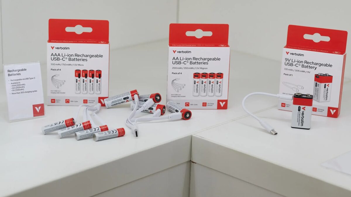 IFA 2026: Verbatim показала аккумуляторы AA и AAA с USB-C
