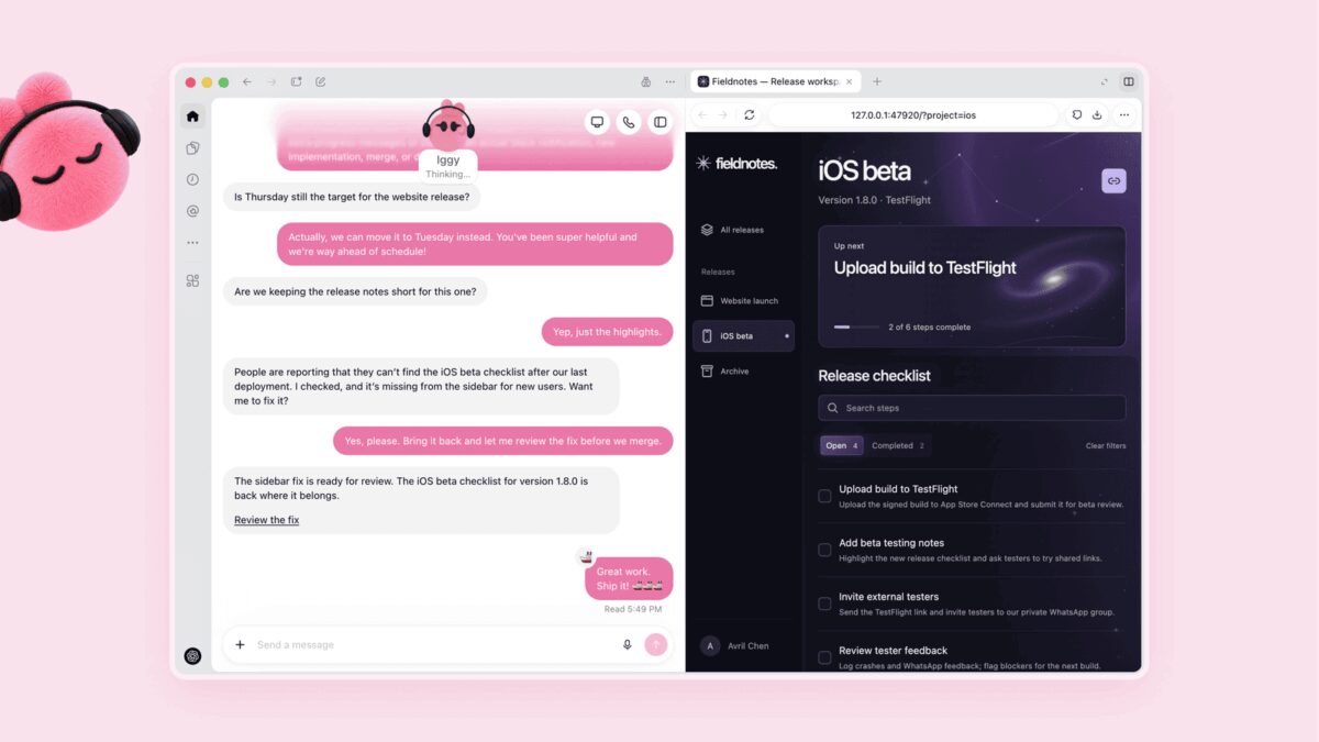 ИИ-агенты OpenAI Dots сами следят за задачами и предлагают решения 7 Планировщик тестирования iOS beta Fieldnotes и чат в Messenger