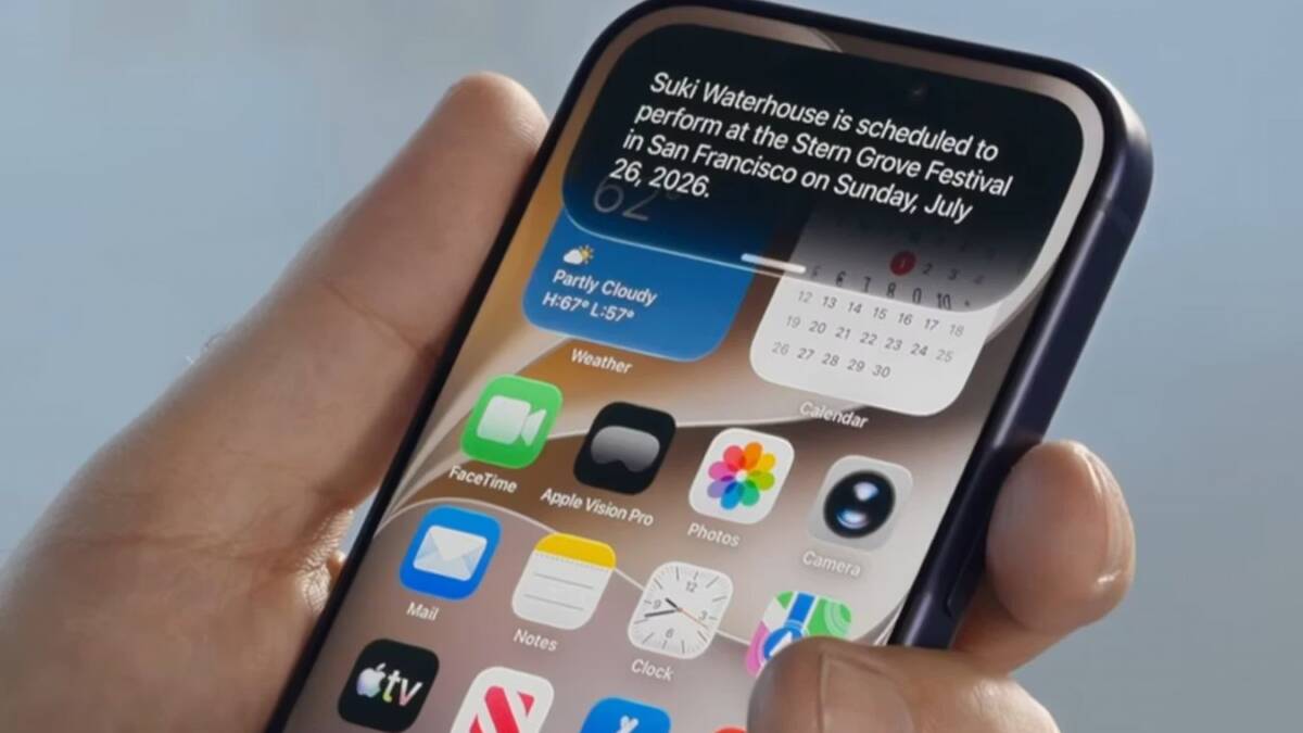 Мобильный телефон с открытым экраном iPhone и иконками приложений