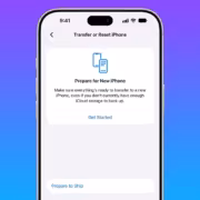 Экран iPhone уведомление о подготовке к новому устройству