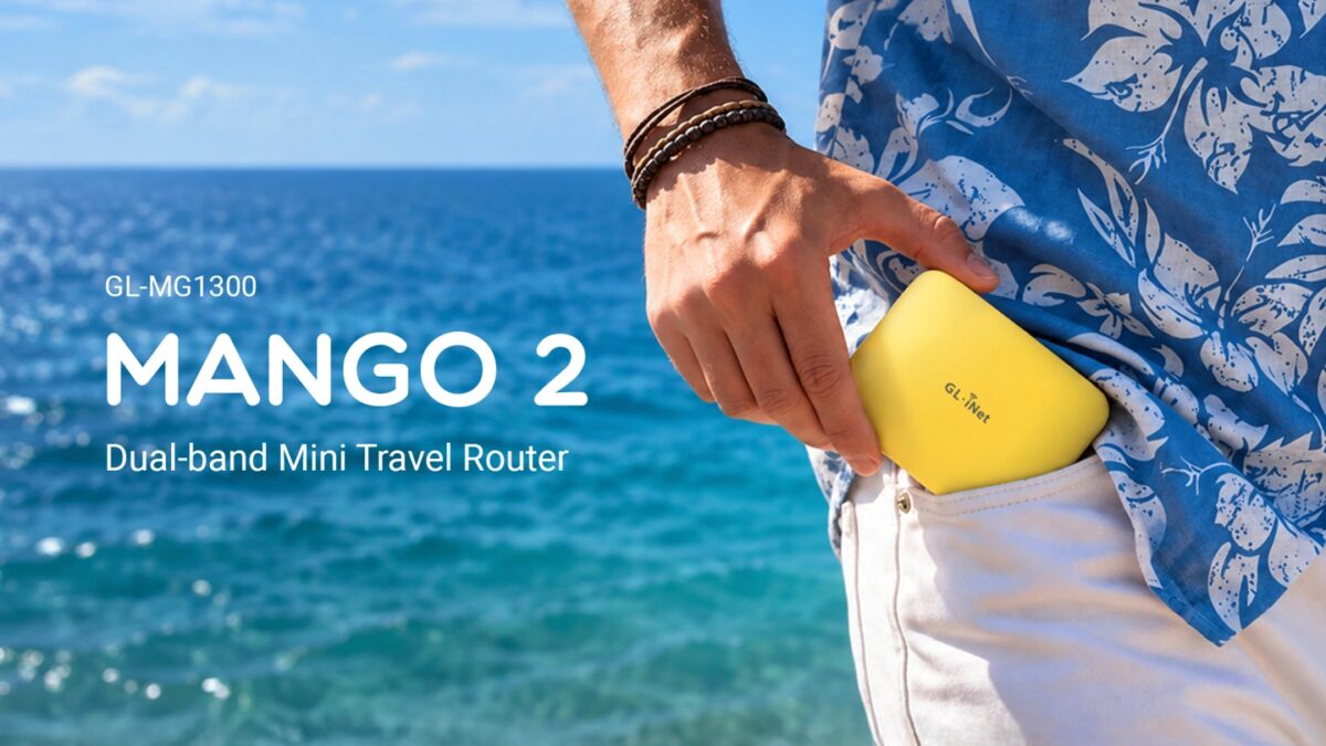 Карманный роутер GL.iNet Mango 2 получил 2 гигабитных порта и Wi-Fi 5 2 Карманный маршрутизатор GL.iNet Mango 2 в руке человека водолаза