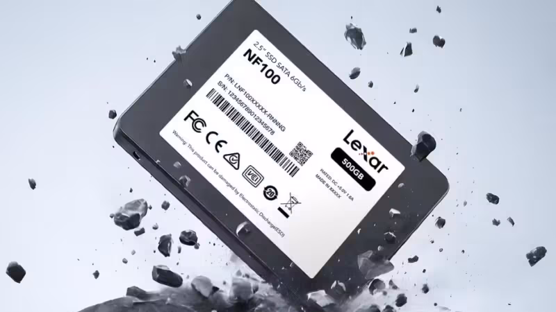 Lexar представила доступный SATA SSD NF100 со скоростью до 500 МБ/с