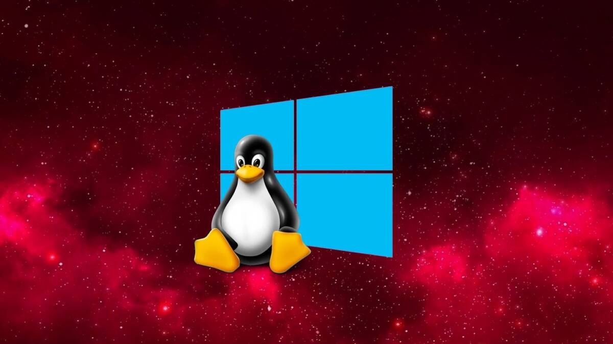 Туз Linux-контейнеры в WSL логотип Windows на космическом фоне