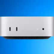 Mac mini с M6 лишился съёмного SSD и не получил обещанной скорости в версии 256 ГБ 3 Mac mini с M1, изображение передней части серебристого компьютера