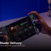 Игровой контроллер с дисплеем Steam Deck и интерфейсом Shader Delivery