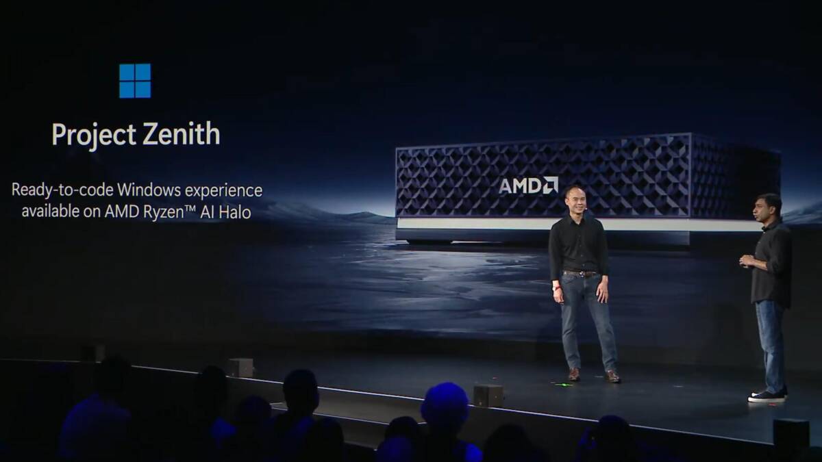 Microsoft показала Project Zenith для разработчиков с 64 ГБ памяти и 250+ ГБ/с 3 Microsoft Project Zenith на сцене презентации