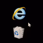 Microsoft сохранит режим Internet Explorer в Edge как минимум до конца 2029 года 4 Логотип Internet Explorer и иконка корзины переработанных файлов Microsoft Edge